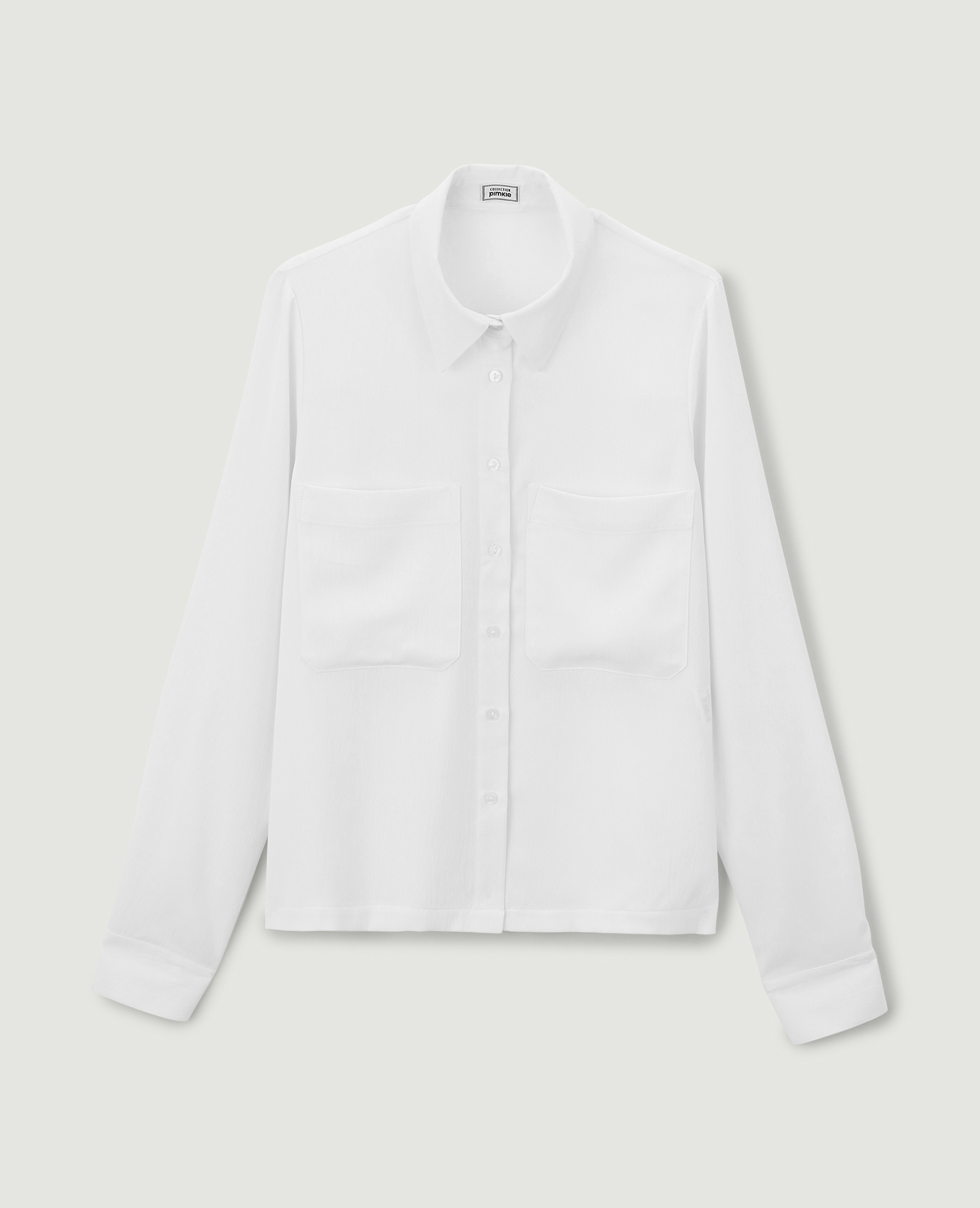 Chemise fluide manches longues blanc - Pimkie