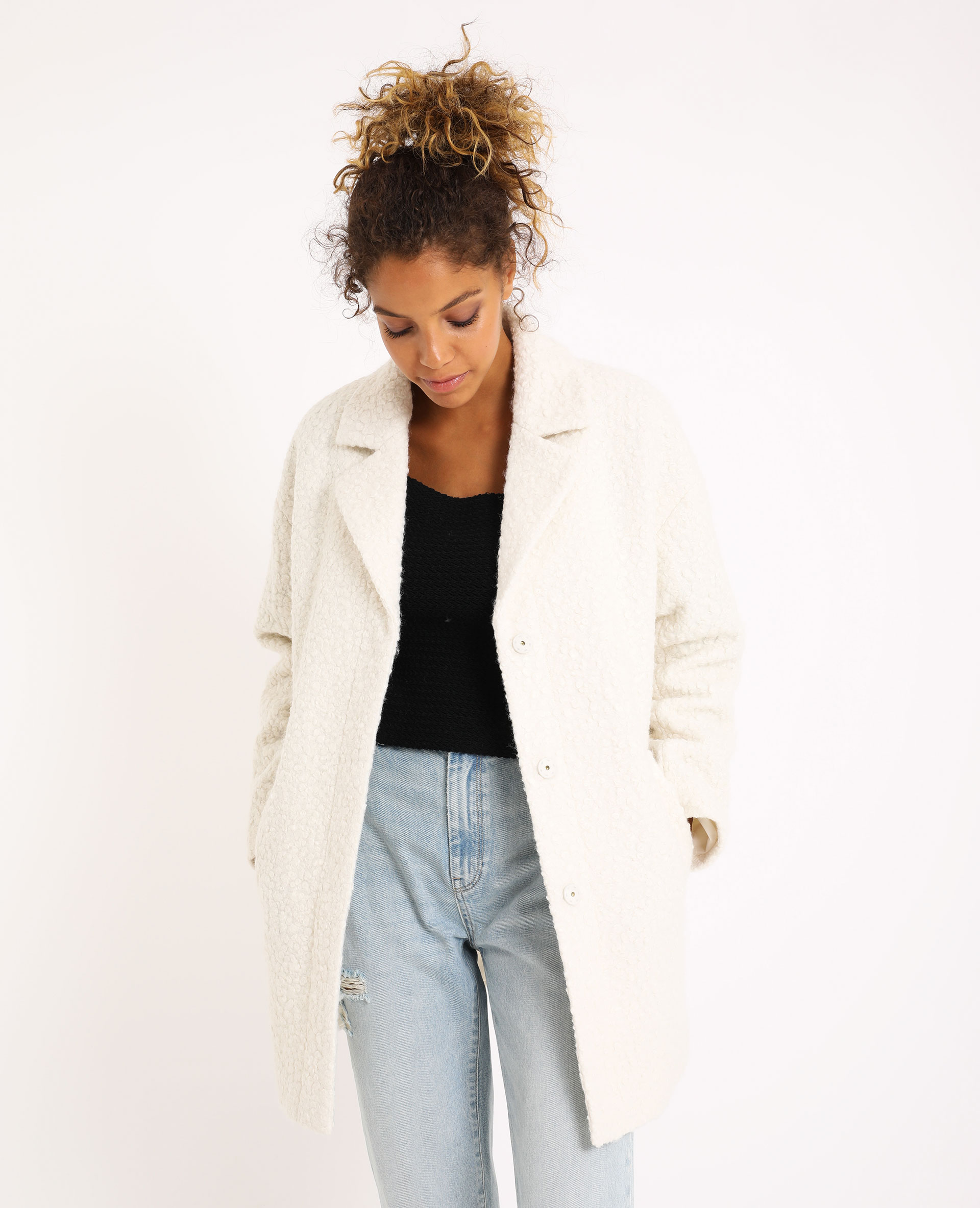 Veste mouton blanche sales