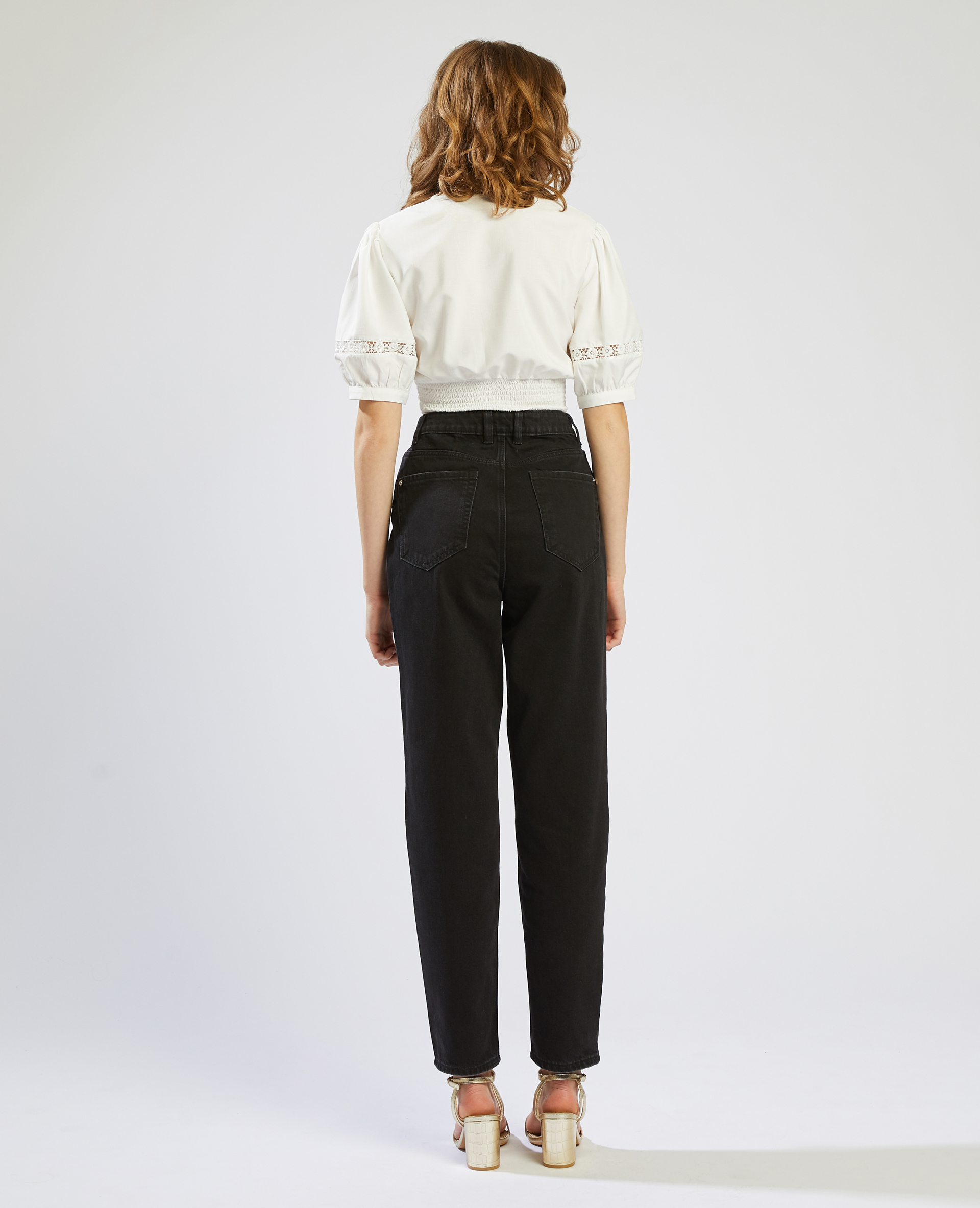 Jean mom taille haute noir - Pimkie