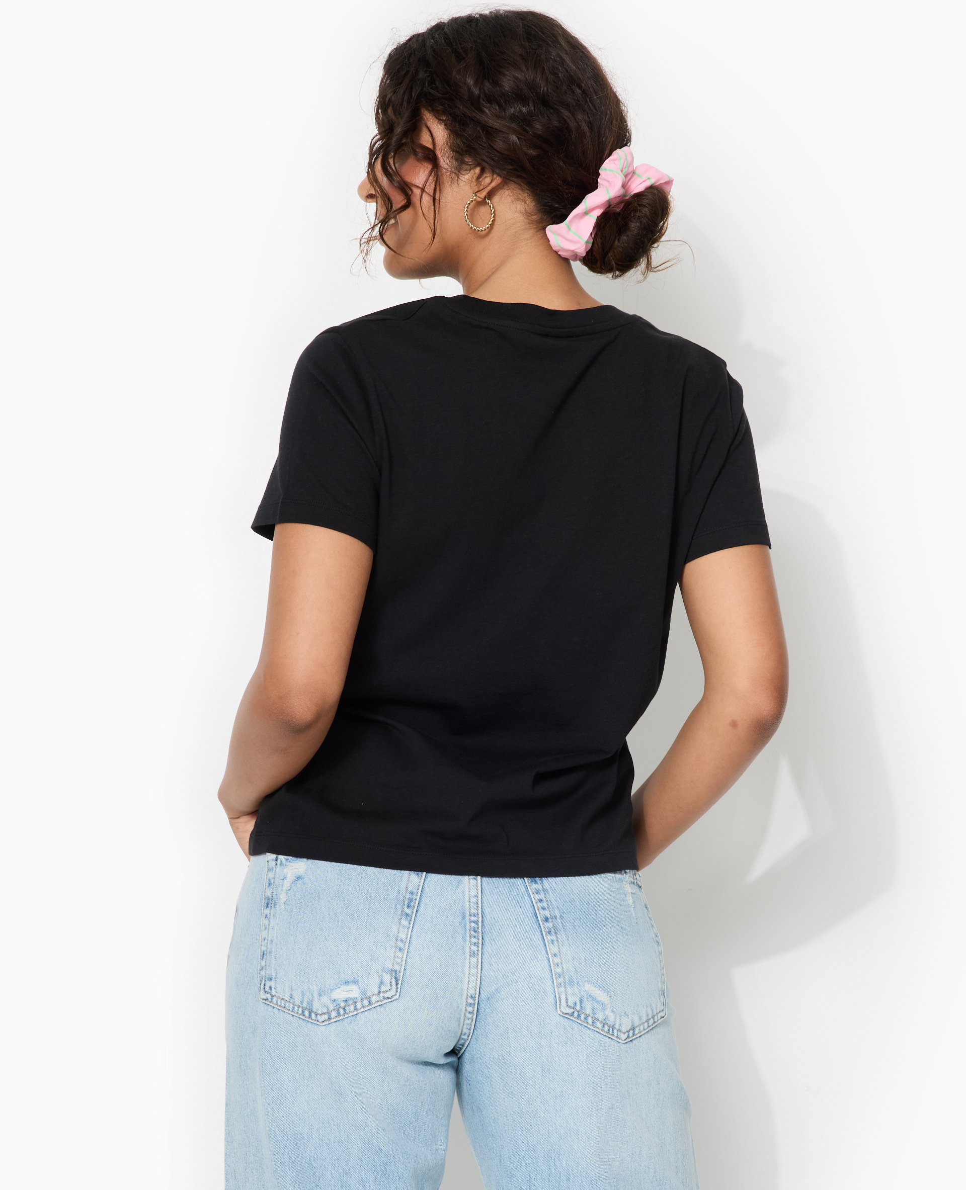 T-shirt basique col rond noir - Pimkie