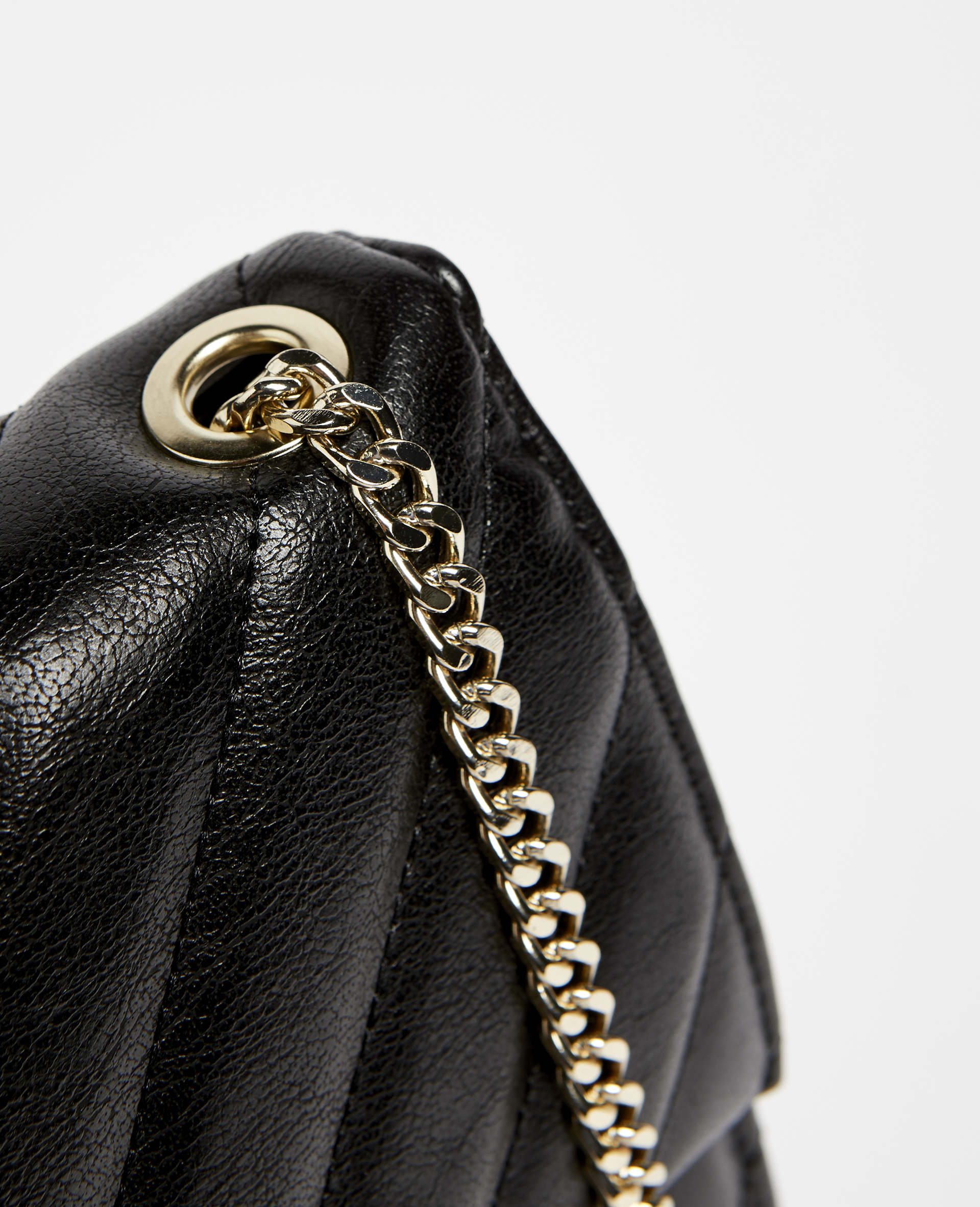 Sac faux cuir effet matelassé noir - Pimkie
