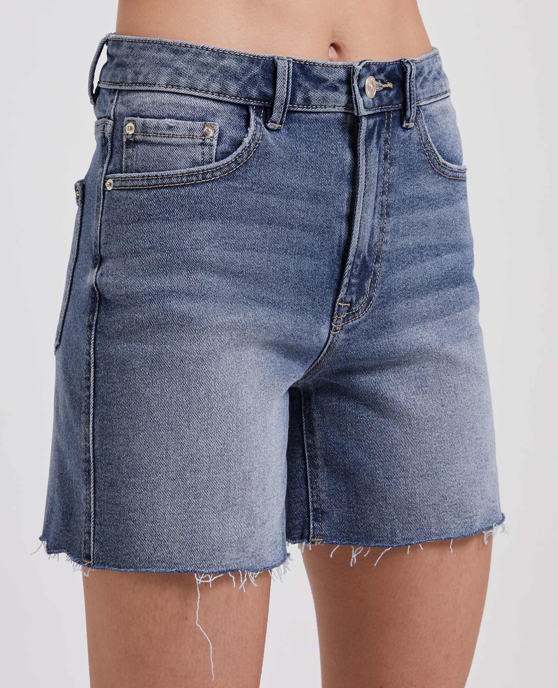 Bermuda en jean raw cut bleu denim - Pimkie