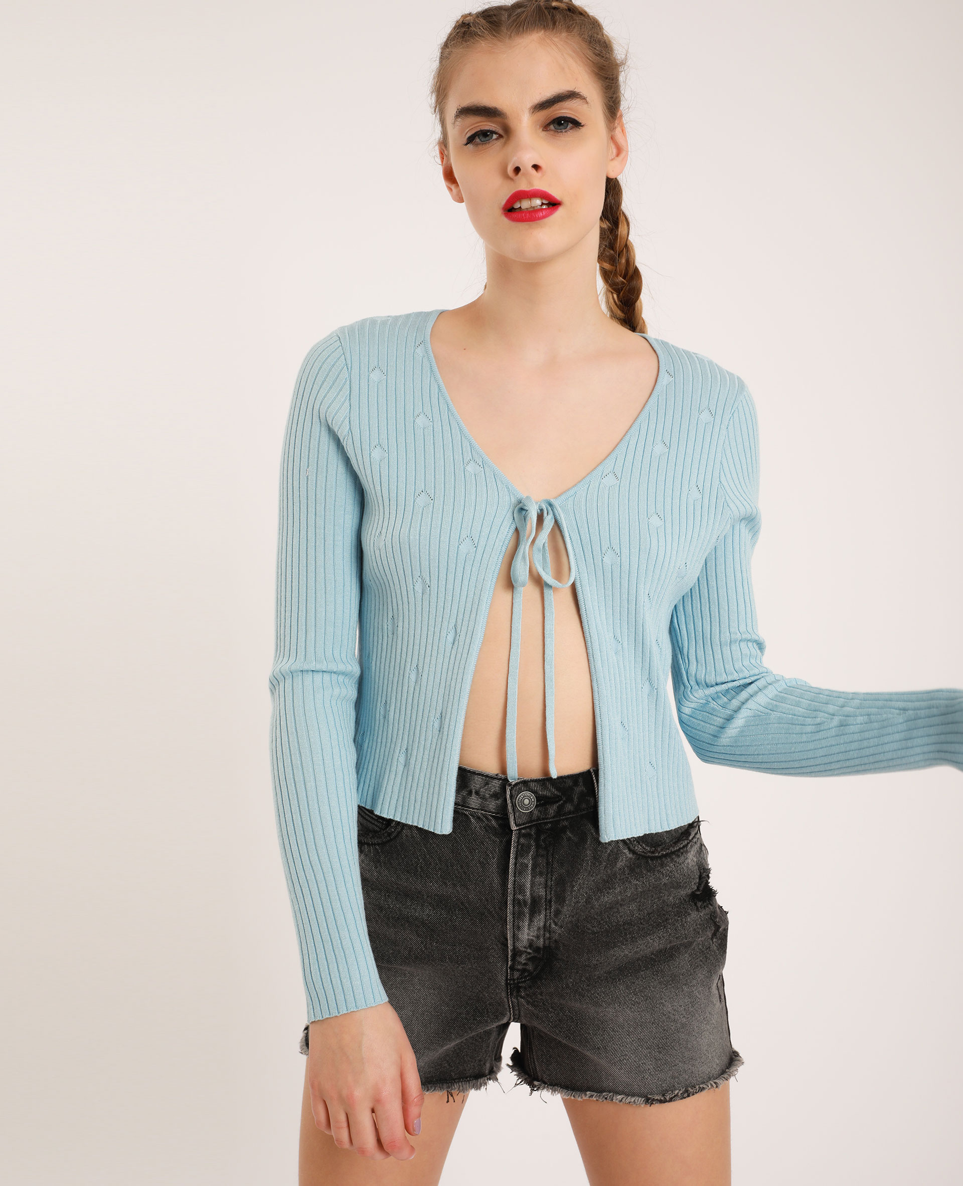 Gilet court bleu clair - Pimkie