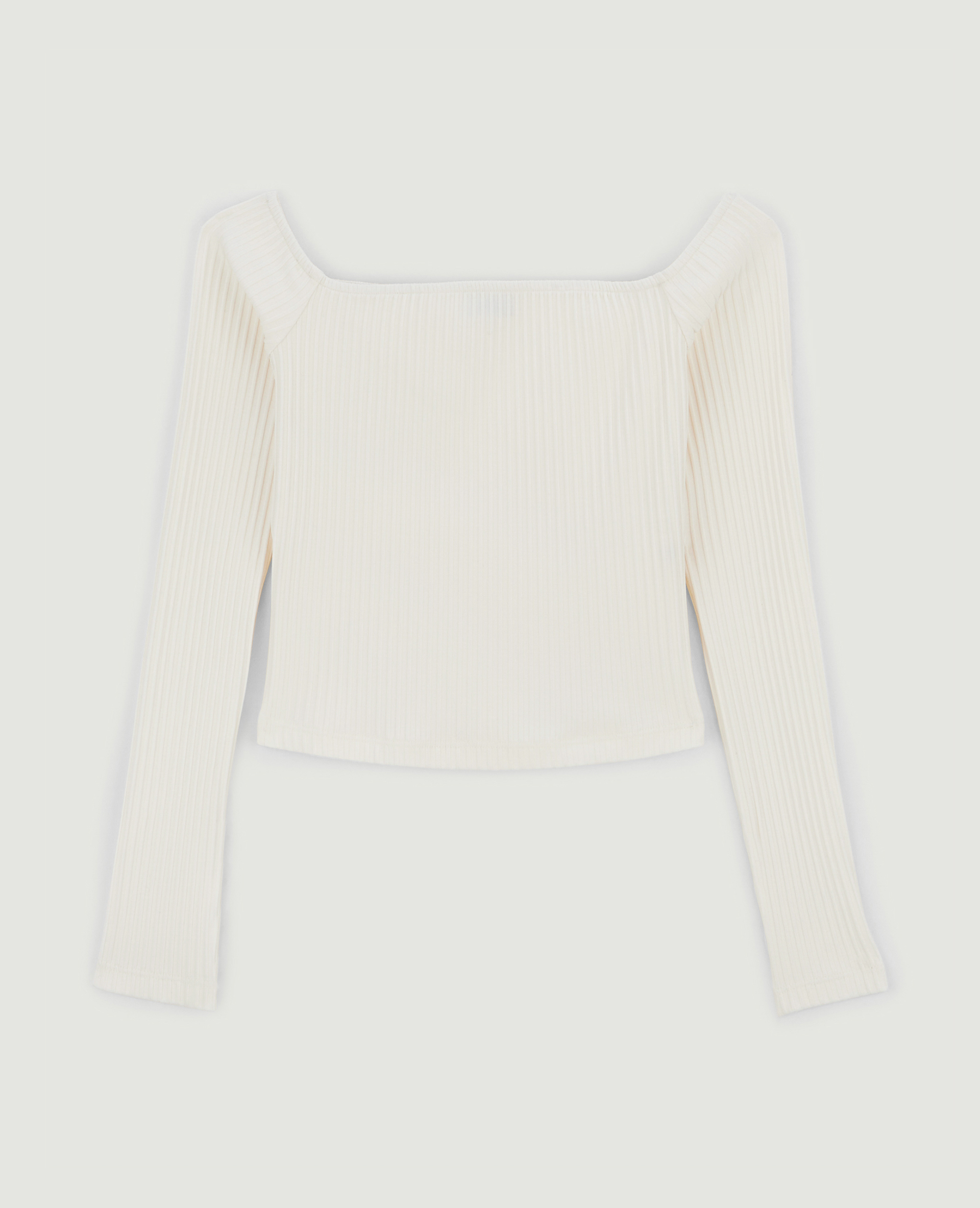 Top court encolure Bardot blanc - Pimkie
