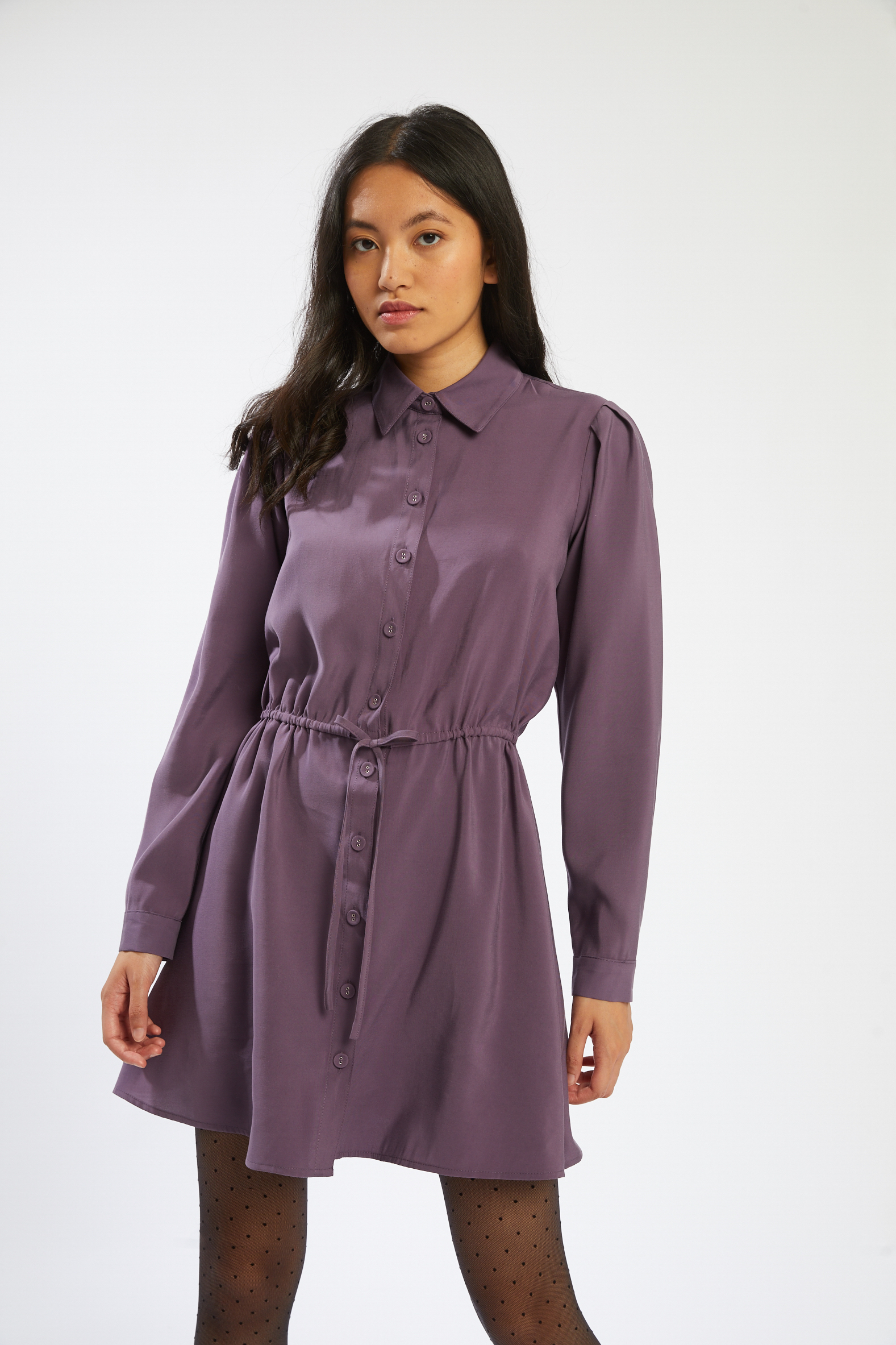 Robe chemise 2025 violette