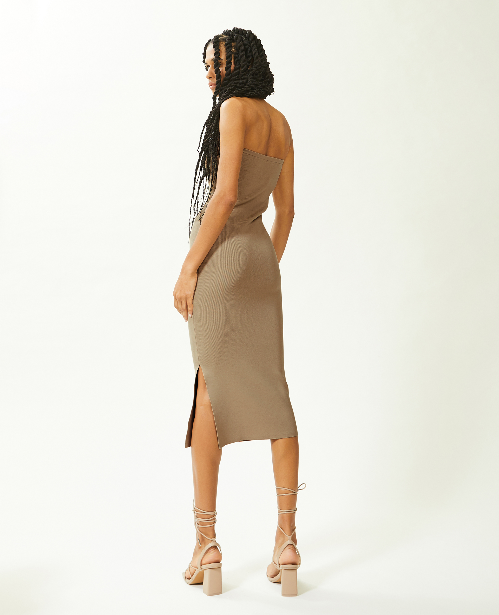 Robe tube en maille beige - Pimkie