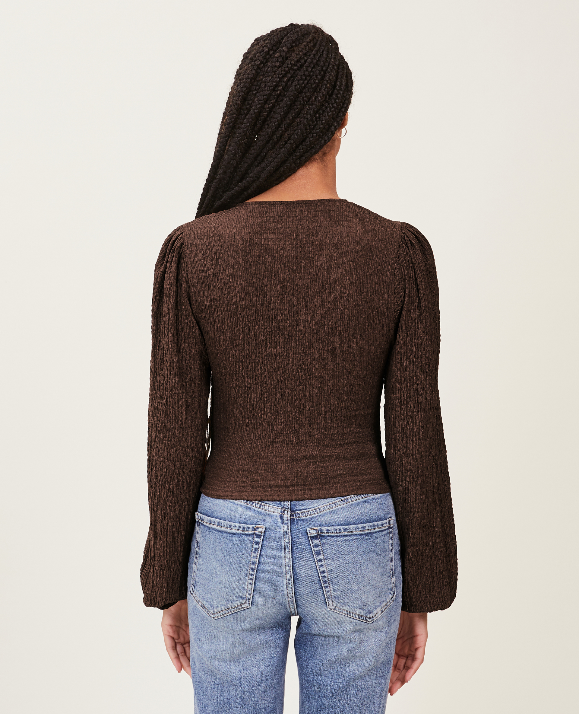 Top manches ballons marron - Pimkie