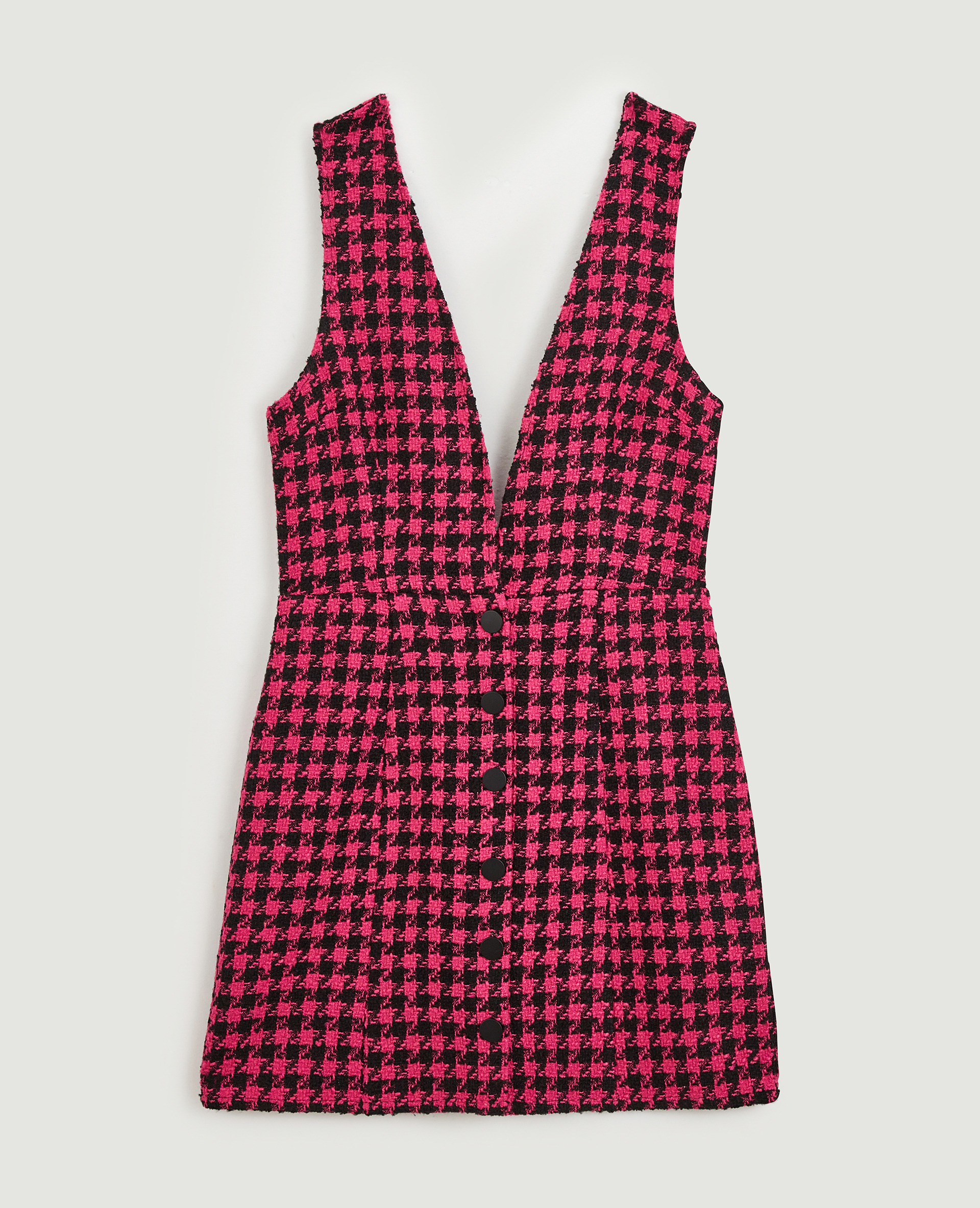 Robe en tweed avec boutons rose - Pimkie