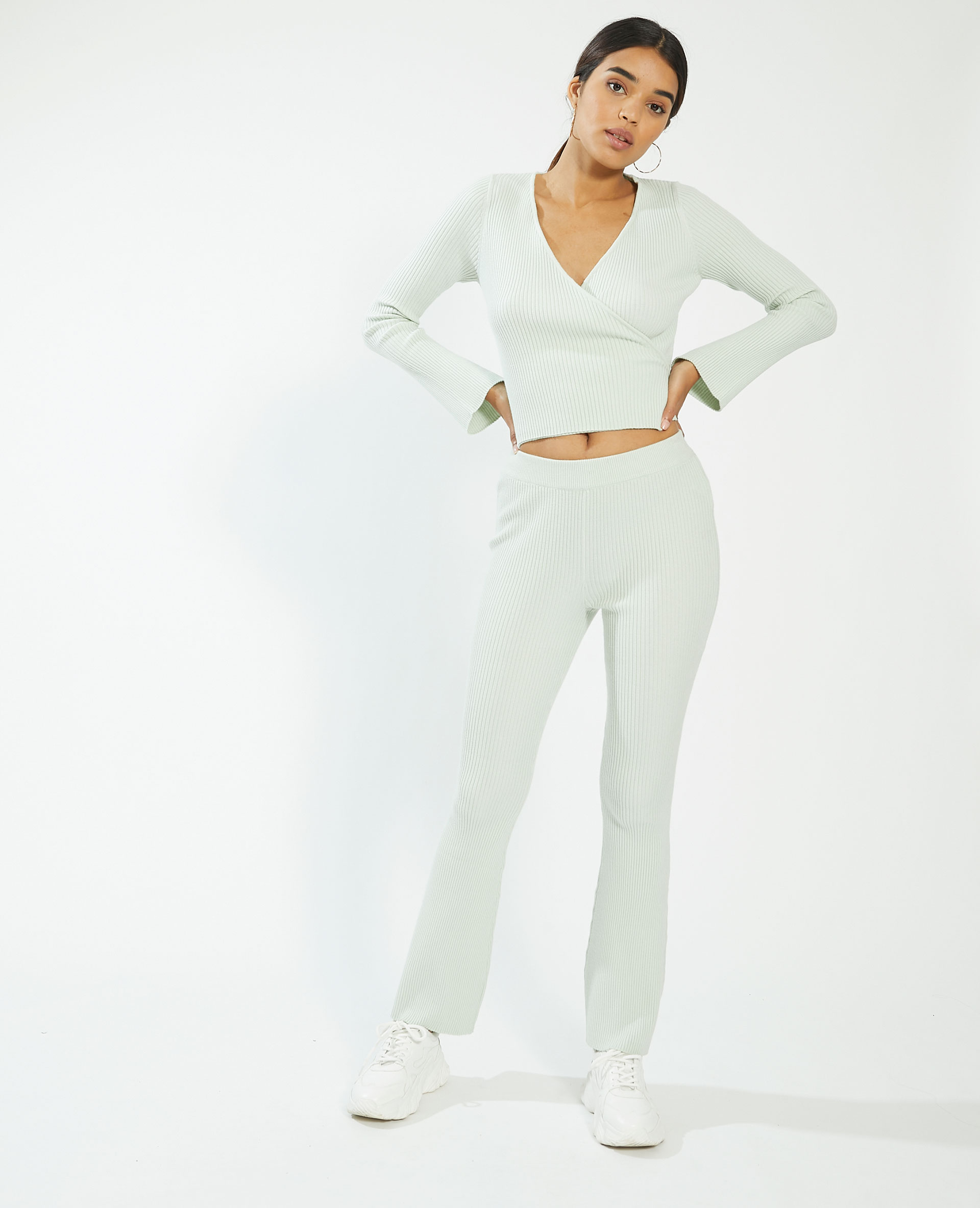 Pantalon côtelé vert clair - Pimkie