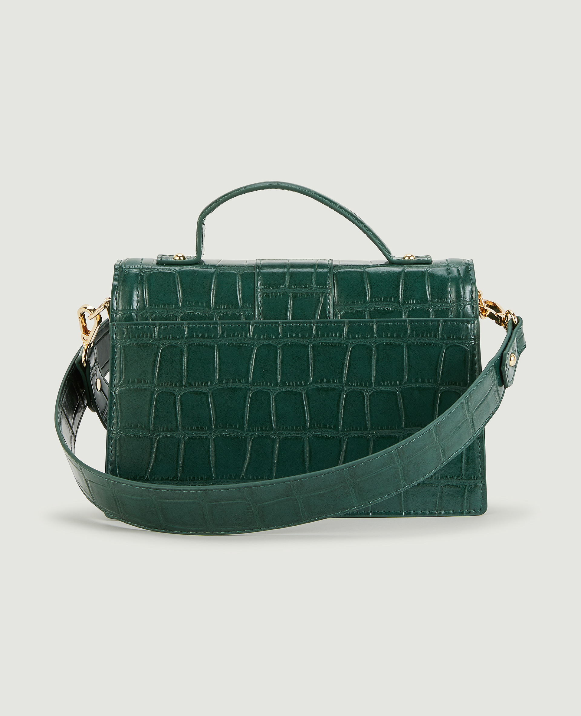 Sac boxy effet croco kaki - Pimkie