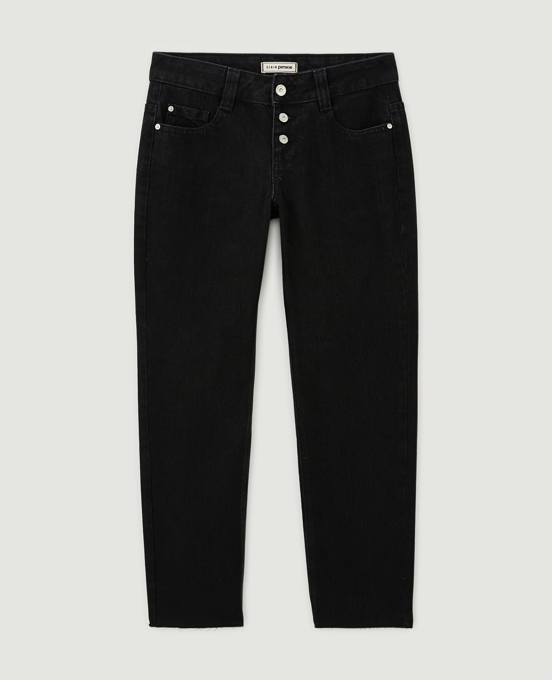Jean straight taille basse noir - Pimkie