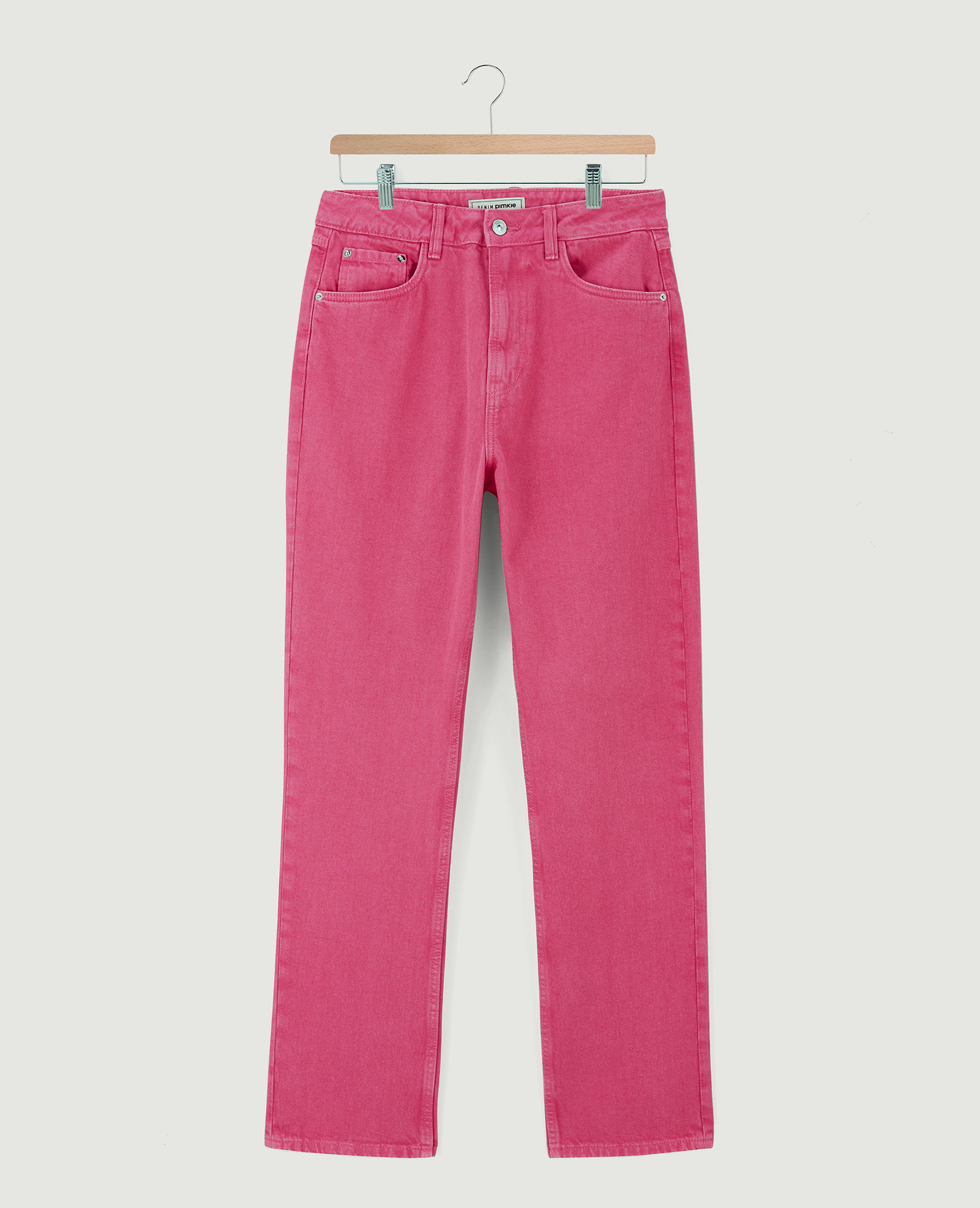Jean droit taille haute rose - Pimkie