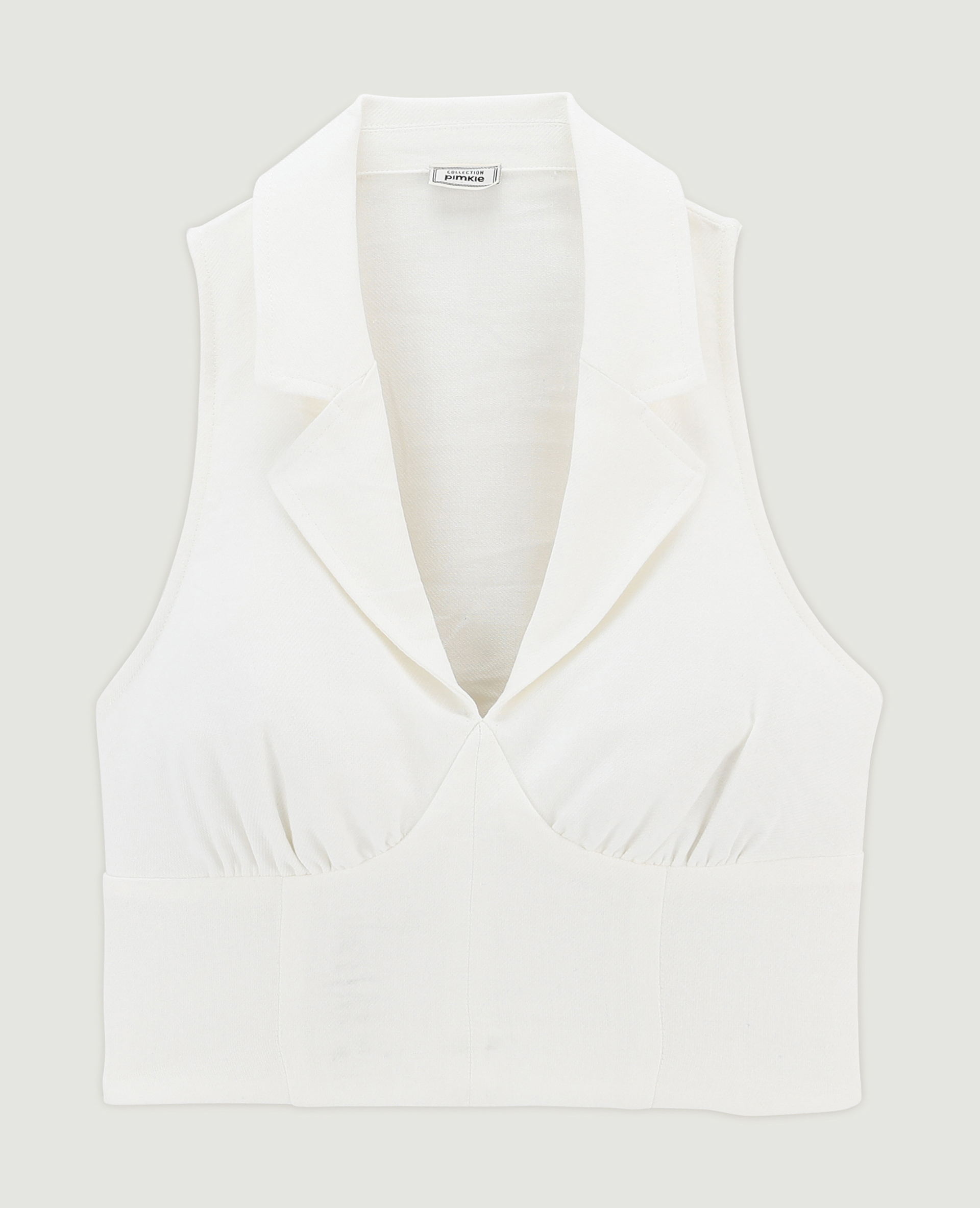 Top façon gilet de barman blanc - Pimkie