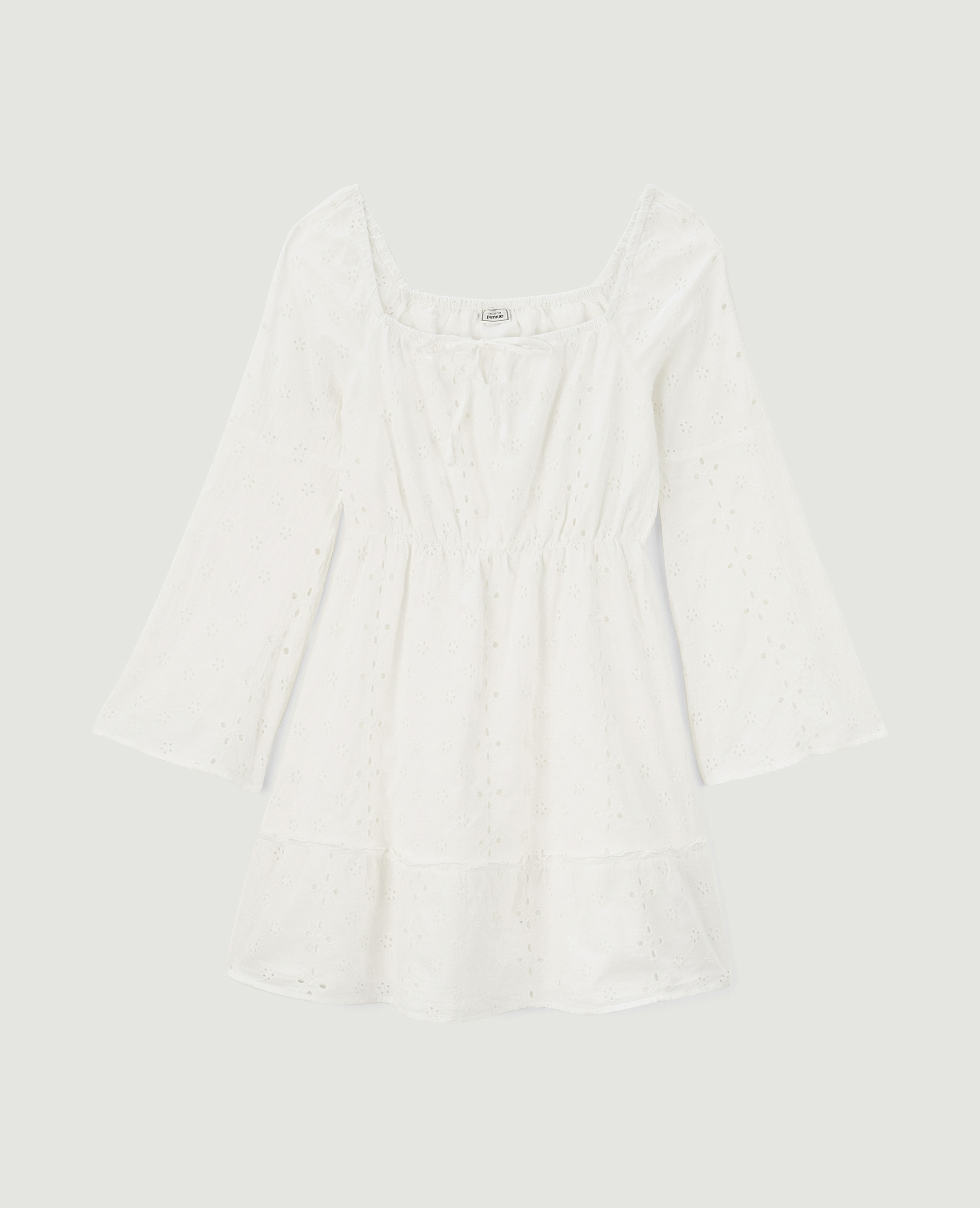 Robe courte broderie anglaise blanc - Pimkie