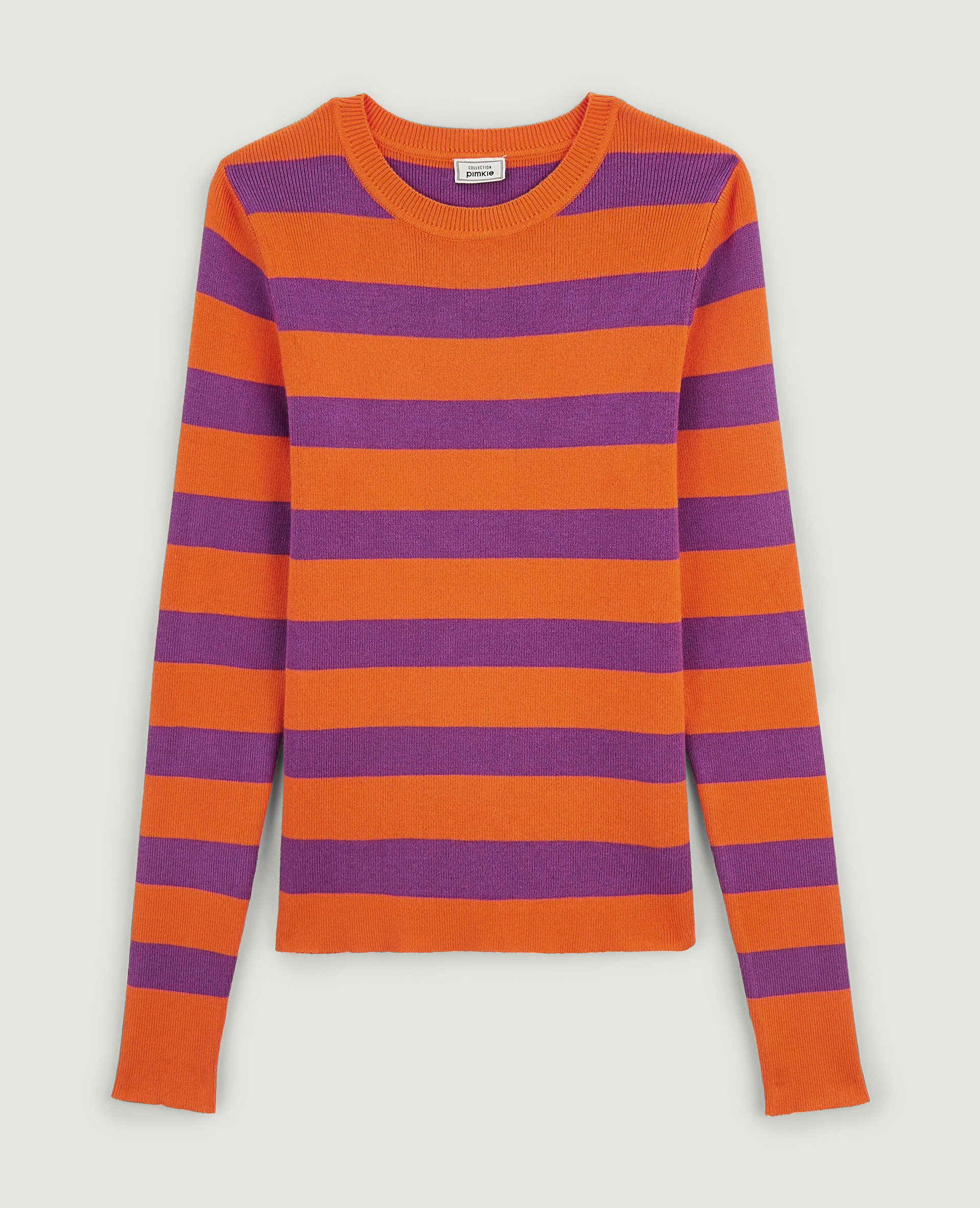 Pull moulant col rond orange - Pimkie