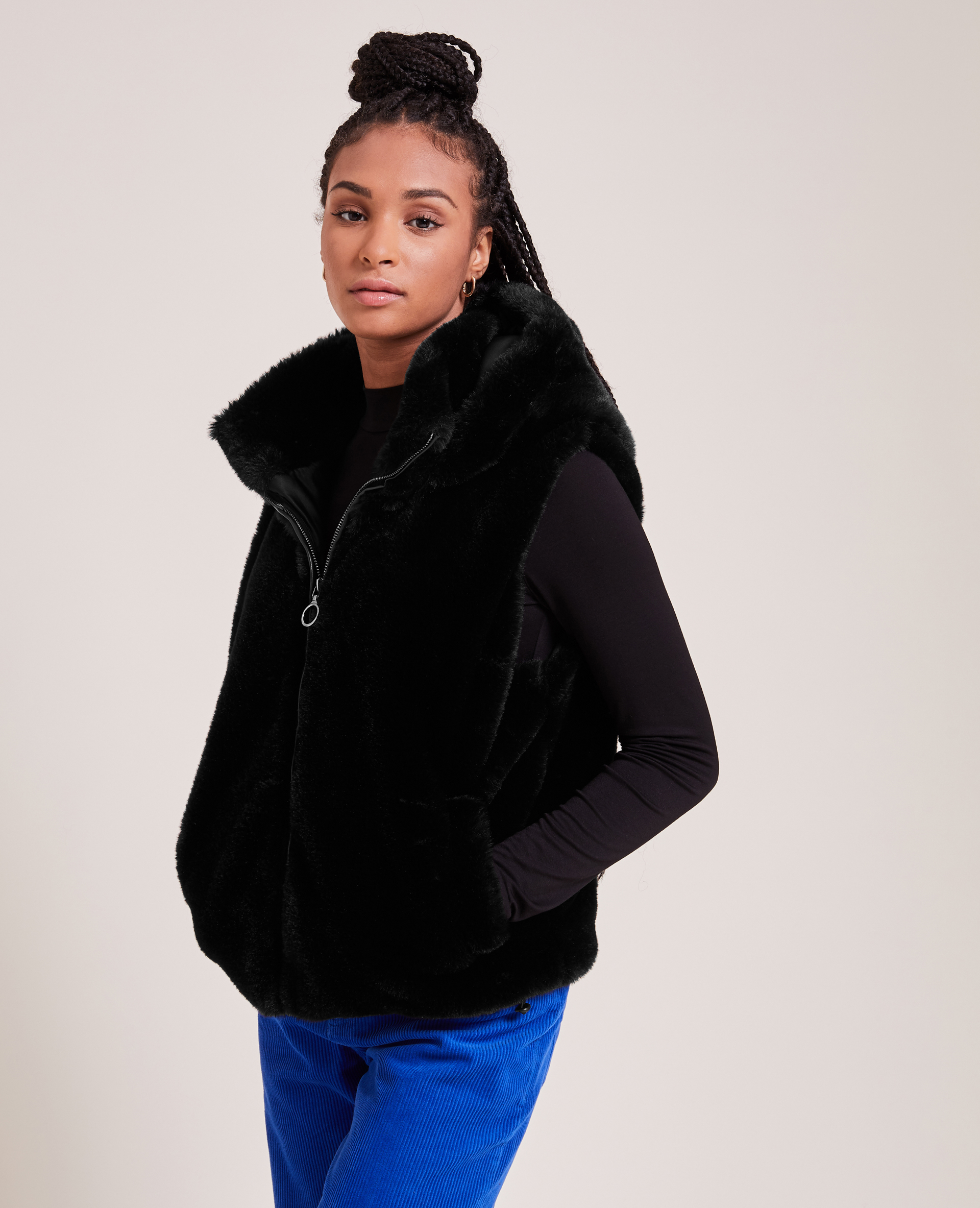 Veste fourrure femme sans manche deals