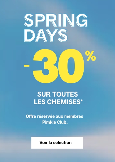 Spring Days -30% sur les chemises - Pimkie