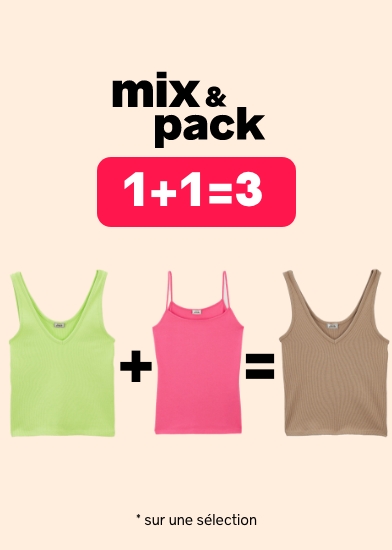 Mix & pack Tshirt 1 +1 = 3